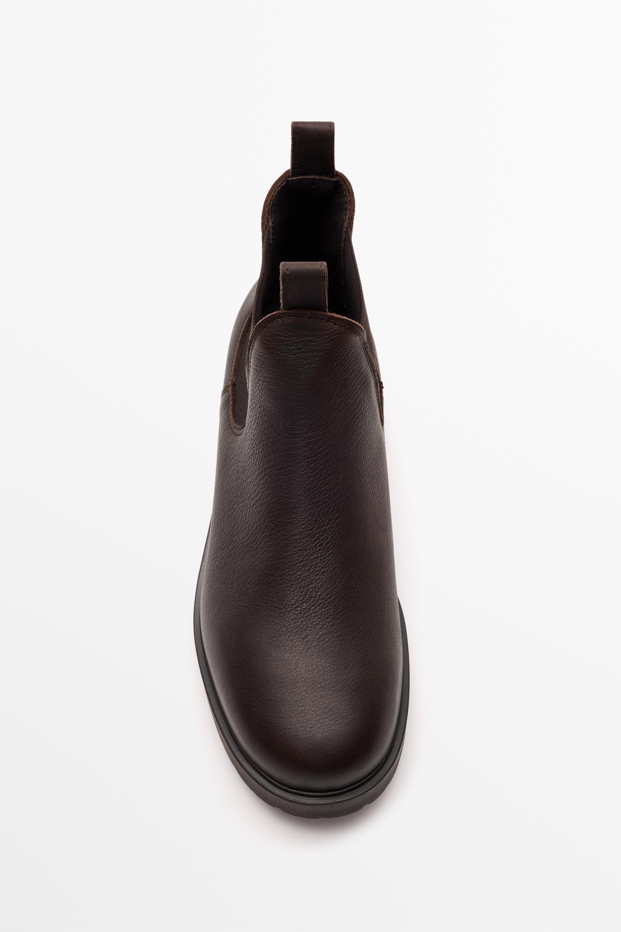 Bottines Chelsea en cuir gras